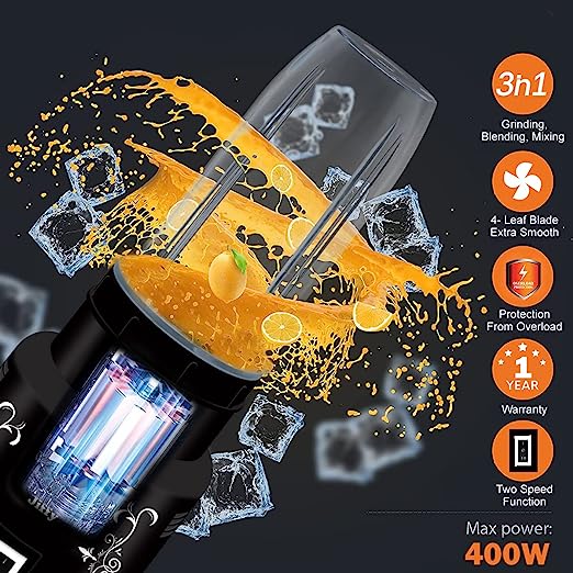 INALSA Nutri Mixer - Jiffy| Grinder & Blender | Powerful 400W Motor | 2 Speed | Unbreakable Blender Jar | Stainless steel | SS Blades | Multipurpose Jar| Made in India | 1 year Warranty | Black INALSA Nutri Mixer - Jiffy| Grinder & Blender | Powerful 400W Motor | 2 Speed | Unbreakable Blender Jar | Stainless steel | SS Blades | Multipurpose Jar| Made in India | 1 year Warranty | Black